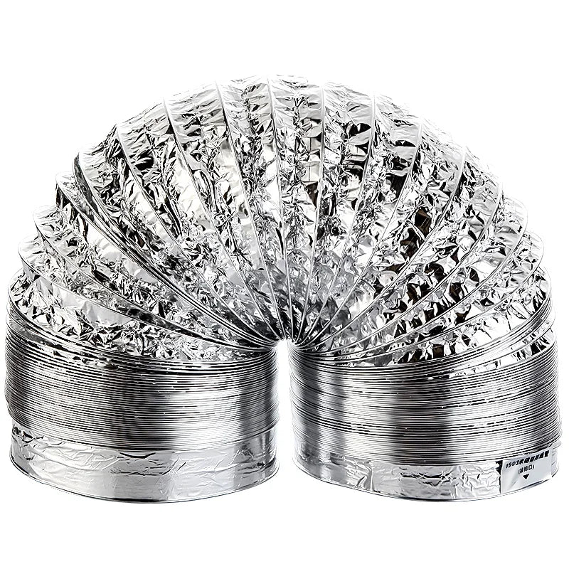 80-200mm Ventilator Pipe Aluminum Air Ventilation Hose Flexible Exhaust Duct for Bathroom Kitchen System Vent Tube Accessories