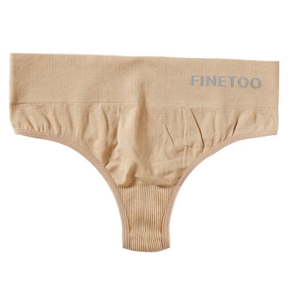 3PCS/Set Women's Panties Sexy Underwear FINETOO Large Size Thong Women Seamless Panties High Waist Girls Thongs M-2XL