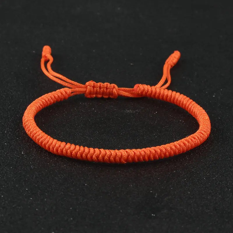 Tibetan Buddhist Bracelet Lucky Handmade Braided Adjustable King Kong Knot Red Thread Charm Bracelets for Women Men Couple Lover