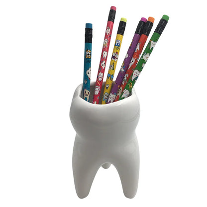 Dental Tooth Shape Flower Vase Home Decoration Pot Creative Garden Planter Pot Ceramic Pen Holder Cute   Dentistry Dentist Gifts