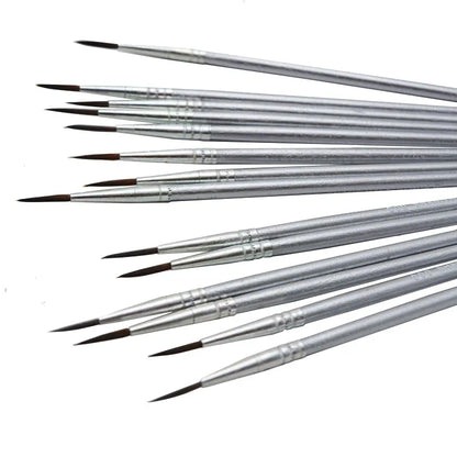 6Pcs/Set Fine Hand-painted Thin Hook Line Pen Drawing Art Pen #0 #00 #000 Paint Brush Art Supplies Nylon Hair Brush Painting Pen