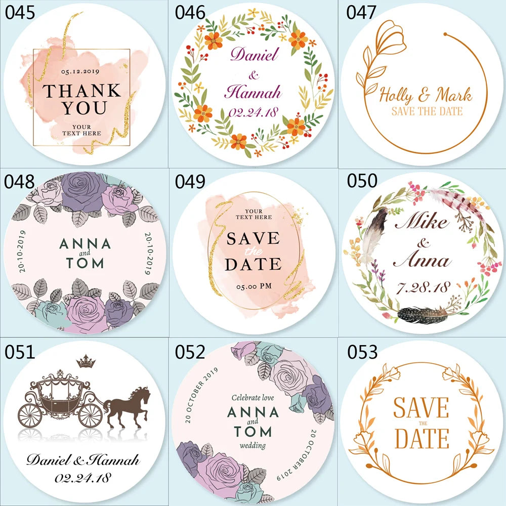 100pcs Custom LOGO Stickers White Label/Wedding Packaging sticker design Kraft baking your own name,THANK YOU labels
