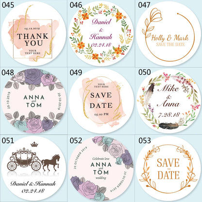 100pcs Custom LOGO Stickers White Label/Wedding Packaging sticker design Kraft baking your own name,THANK YOU labels