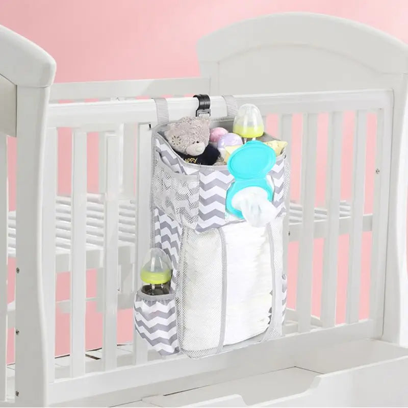 Diaper Stacker Hanging Storage Bags Nursery Organizer for Changing Table Crib or Wall Baby Shower Gifts