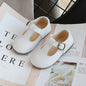 Spring Autumn Kids Shoes T Strap Leather Shoes For Girls Boys Non-slip Toddlers Mary Janes Baby Children Buckle Strap Flats