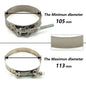 1 Pc 2.0" 2.25" 2.5" 2.75" 3.0" 3.25" 3.5" 4.0" T-Bolt Exhaust Clamp Intake Turbo Exhaust Intercooler Silicone Coupler