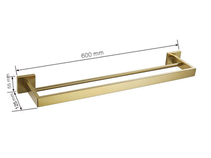 Gold Brushed Bathroom Accessories Hardware Towel Bar Rail Toilet Paper Holder Towel Rack Hook Soap Dish Toilet Brush