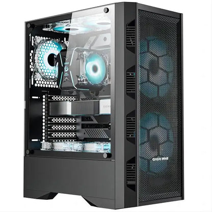 AOTESIER Gaming PC Core I7 CPU With 8G /16G RAM 256G SSD HD4600 ATX/ITX/M-ATX Full View Side Panel Temper Glass Front PC Gamer