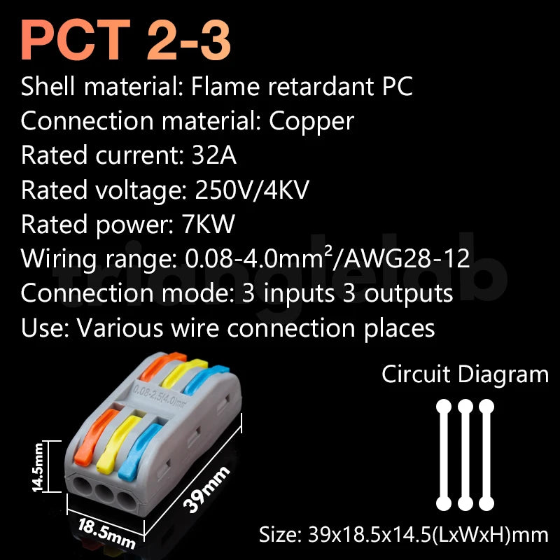 Trianglelab Mini Fast Wire Cable Connectors High Quality Cable Plug Line Connector Heater Thermistor MOTOR Line Extension