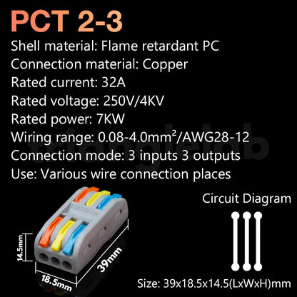 Trianglelab Mini Fast Wire Cable Connectors High Quality Cable Plug Line Connector Heater Thermistor MOTOR Line Extension