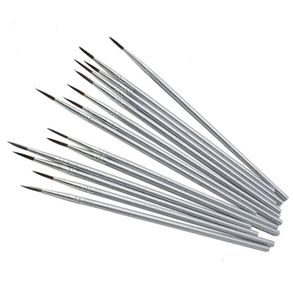 6Pcs/Set Fine Hand-painted Thin Hook Line Pen Drawing Art Pen #0 #00 #000 Paint Brush Art Supplies Nylon Hair Brush Painting Pen