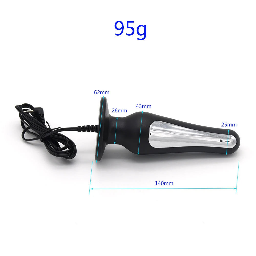 Electro Shock Anal Vaginal Plug Jump Egg Dildo Butt Plug Stimulator E-Stim Prostate Massager Electricity Accessory BDSM Sex Toy