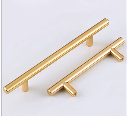 NAIERDI Brushed Gold Straight Door Handle Cabinet Handles Stainless Steel Black Kitchen Cabinet Knobs Furniture Hardware