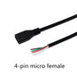 1/2/5Pcs 2Pin 4Pin Micro USB Charger Connector USB 2.0 Type A Male Female Power Supply Extension Cable Wire DIY Data Line