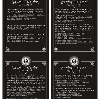 A5 Anime Death Note Notebook Set Leather Journal and Necklace Feather Pen Animation Art Writing Journal Death Note Notepad