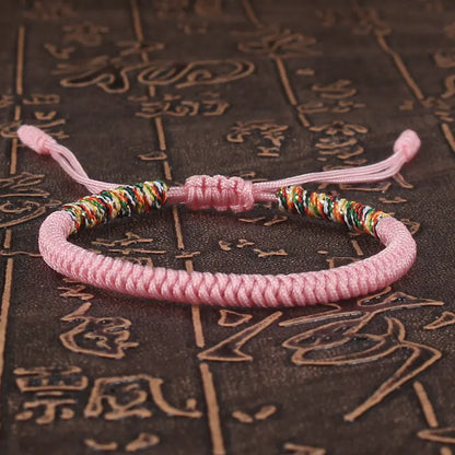 Tibetan Buddhist Bracelet Unisex Handmade Braided King Kong Knot Colorful String Bracelets for Women Men Lovers Lucky Jewelry