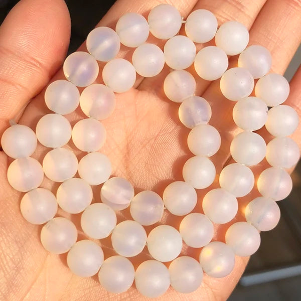 Natural Stone Beads Frost Dark Blue Cracked Dream Fire Dragon Veins Agates Beads For Jewelry Making DIY Bracelet 15‘’ 6/8/10mm