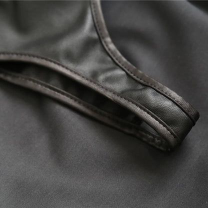 SM Products Adult Toys Black Leather Bondage Set Bdsm Sex Erotic Fetish Mini Dress Porn Skirt Adult Games  Exotic Accessories