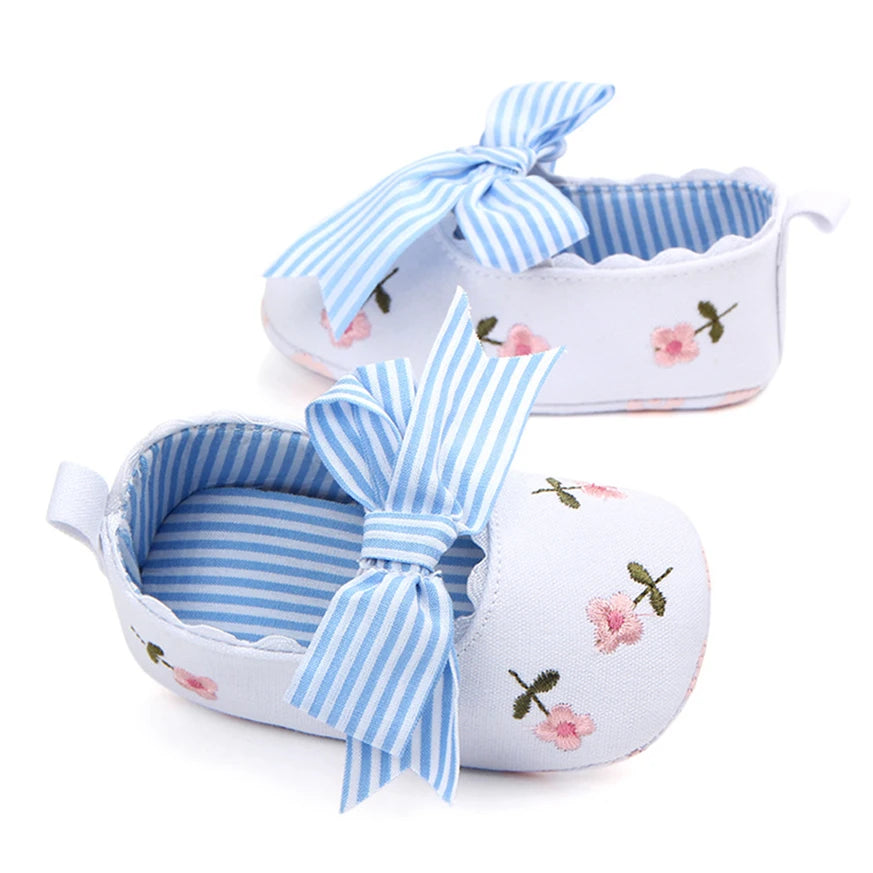 Baby Girl Shoes White Lace Floral Embroidered Soft Shoes Prewalker Walking Toddler Kids Shoes First Walker