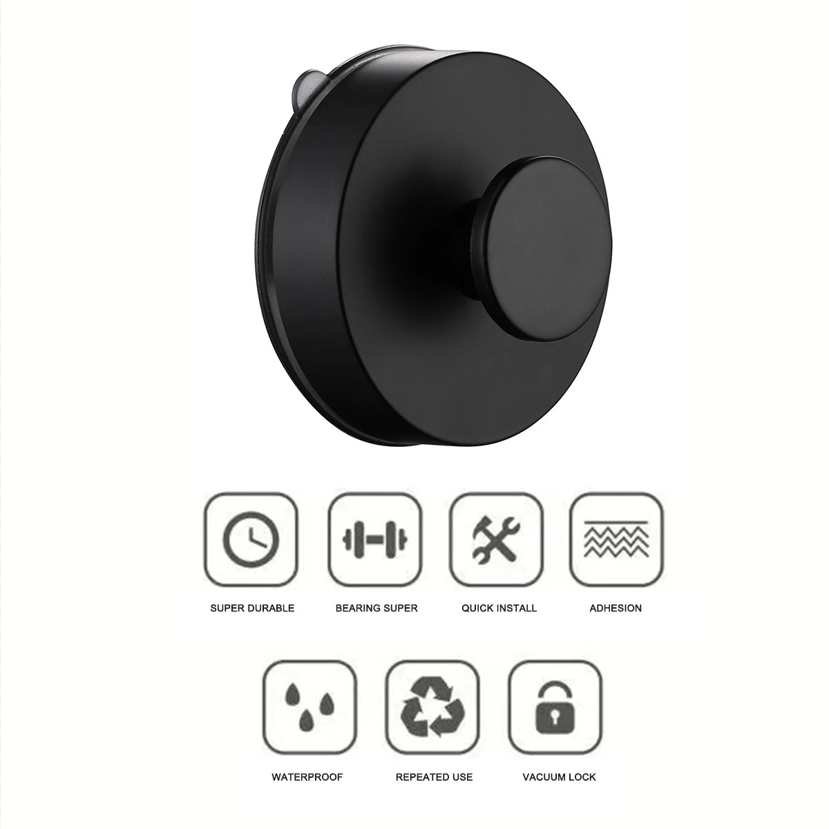1/2/4pcs Strong Vacuum Suction Cup Hooks Punch-free Robe Hook Reusable Towel Holder For Kitchen Bathroom Home Accessories