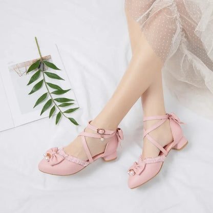 7-15 Years Old Girls High Heels Shoes Pink White Princess Girls Dress Shoes Summer Girls Party Shoes  X#12/10D50