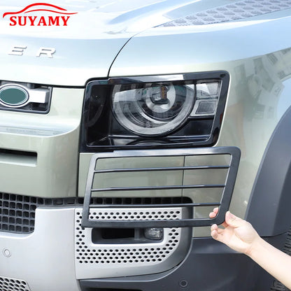 For Land Rover Defender 2020-2026 Stainless Steel Headlight Protection Net Cover Exterior Decoration Modification Accessories