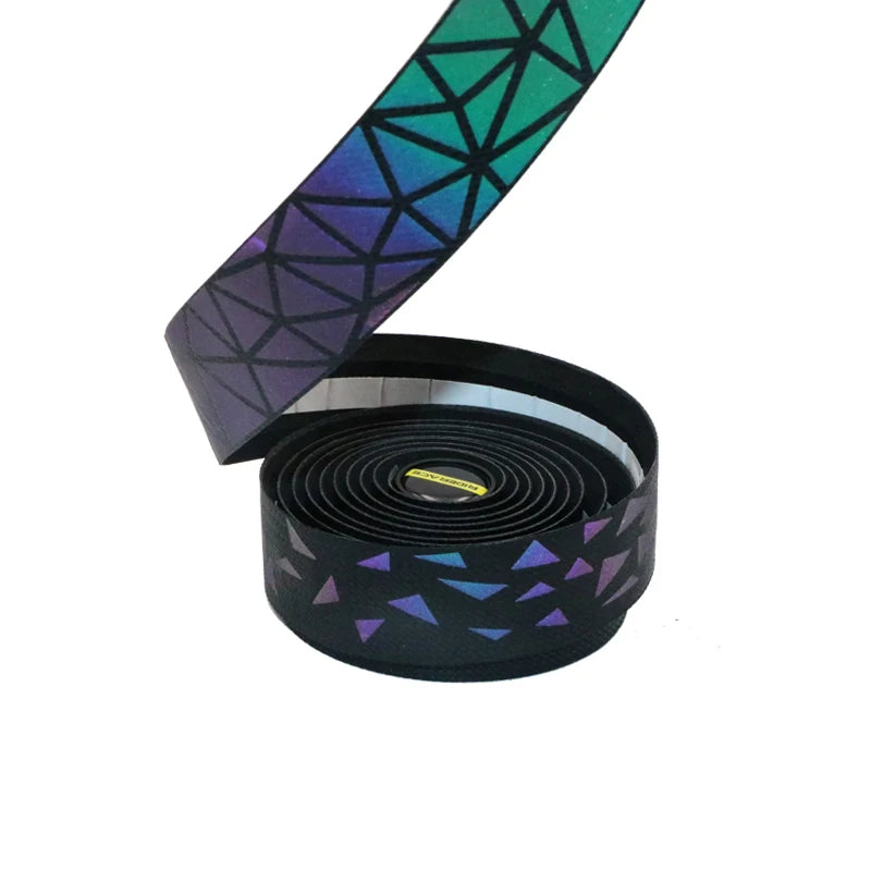 Bicycle Handlebar Tape Change Color Reflective PU+EVA Leather Dimming Sticker Belt Mountain Bike Anti-Vibration Handle Bar Tapes