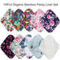 10Pcs Reusable Pads Bamboo Charcoal Pads Sanitary Pads Washable Panty Liner Mama Maternity Menstrual Cotton Pads