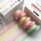 JIANWU 8pcs/set Retro Solid Color Basic Decoration Washi Tape Set DIY Scrapbook Cute Sticker Kawaii Masking Tape School Supplies