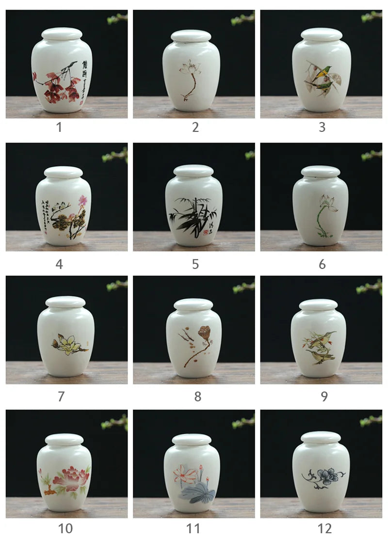 Mini White Ceramic Pet Ashes Urn Cremation Ash Holder Small Animal Pet Parrot Bird Funeral Memorial Casket Burial Urns Gift