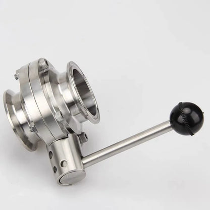 1-1/2" 38mm SS304 Stainless Steel Sanitary 1.5" Tri Clamp Butterfly Valve Homebrew Beer Dairy Product