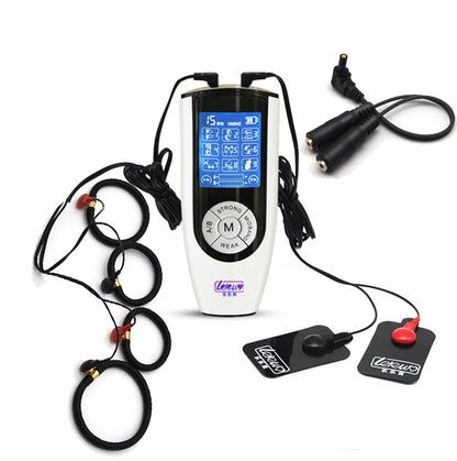 Electro Shock E-Stim Estim Kit Conductive Bands Penis Ring Extender Enlarger,Male Masturbator Cock Ring,BDSM Toys