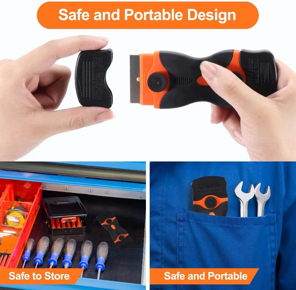 Razor Scraper Car Window Film Glue Cleaner Blade Tint Ceramic Glass Wrap Sticker Remover Kitchen Home Squeegee Tool
