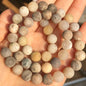 Natural Stone Beads Frost Dark Blue Cracked Dream Fire Dragon Veins Agates Beads For Jewelry Making DIY Bracelet 15‘’ 6/8/10mm