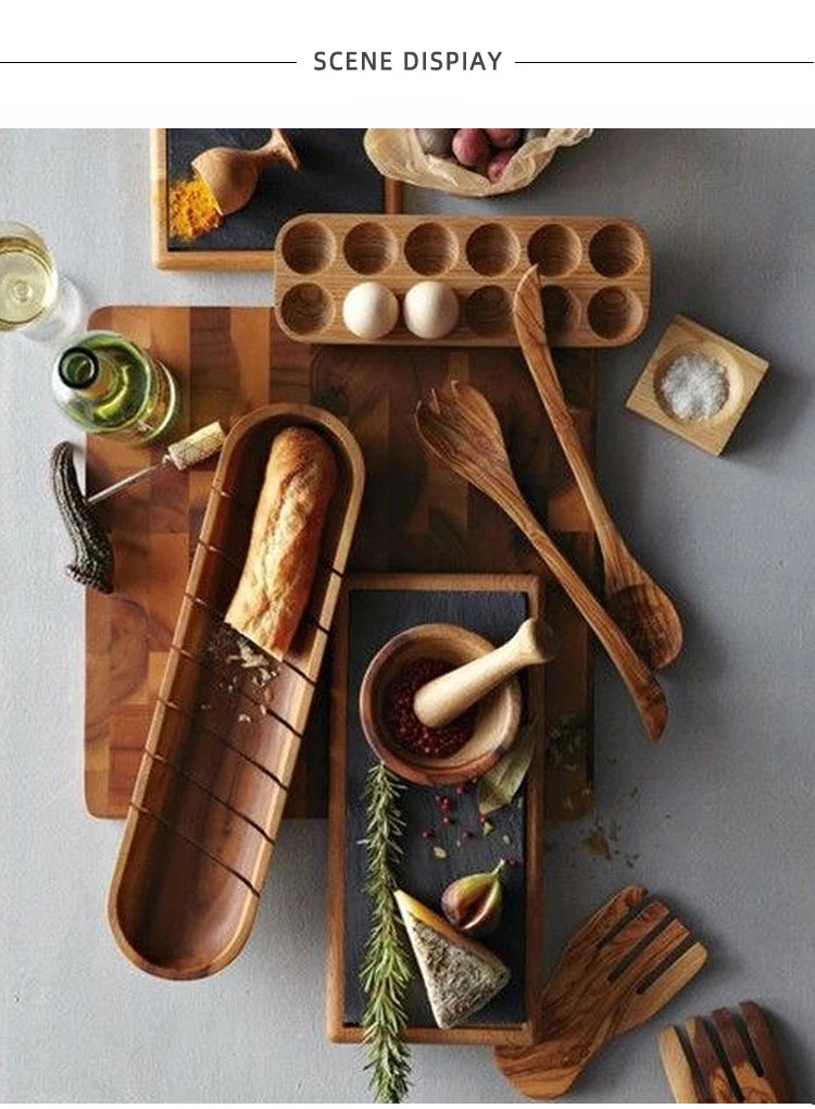 Japanese Style Wooden Double Row Egg Storage Box Home Organizer Rack Eggs Refrigerator Holder Kitchen Fresh Keeping Accessories