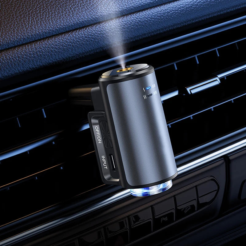 Electric Auto Air Diffuser Aroma Car Air Vent Humidifier Mist Wood Grain Oil Aromatherapy Car Air Freshener Perfume Fragrance