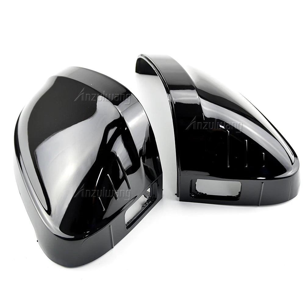 2pcs Glossy Black Side Rear View Rearview Mirror Replace Cap Cover For Audi A4 S4 RS4 B9 2016 -2020 A5 S5 RS5 8W6 Car Styling
