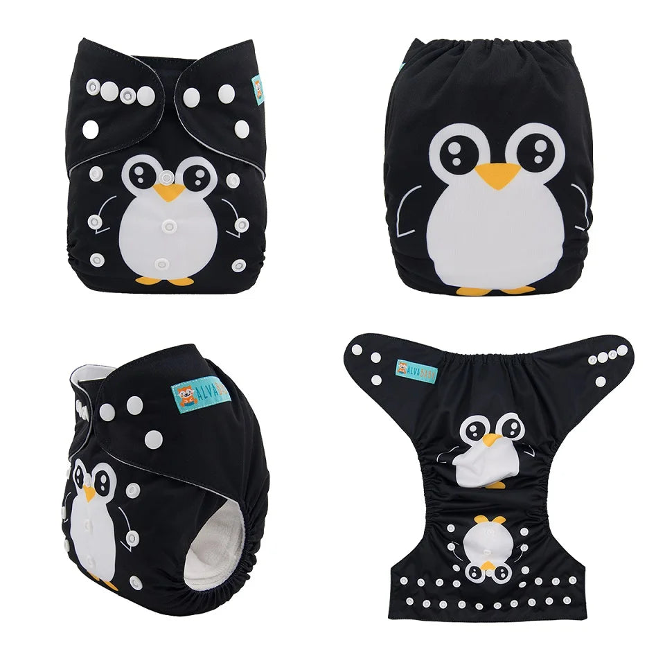 U Pick ALVABABY Digital Position Cloth Diapers Baby Reusable Modern Cloth Nappy for Baby with 1pc Microfiber Insert