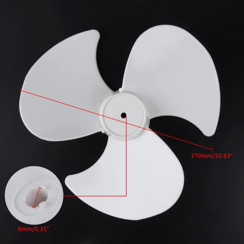 Big Wind 11/12/16inch Plastic Fan Blade 3 Leaves Stand/Table Fanner Accessories