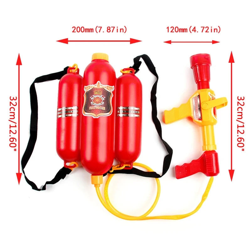 Kids Beach Toys Watergun Children Fireman Backpack Nozzle Water Gun Beach Outdoor Toy Extinguisher Soaker Toys for Boy Children