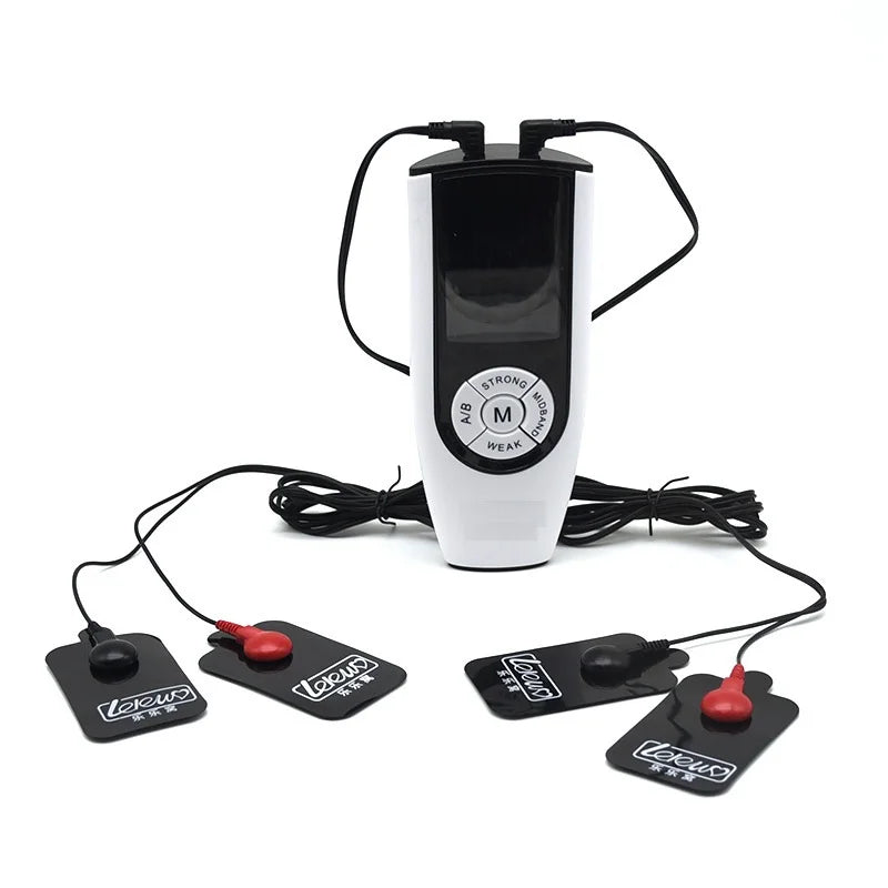 Electro Shock E-Stim Estim Kit Conductive Bands Penis Ring Extender Enlarger,Male Masturbator Cock Ring,BDSM Toys