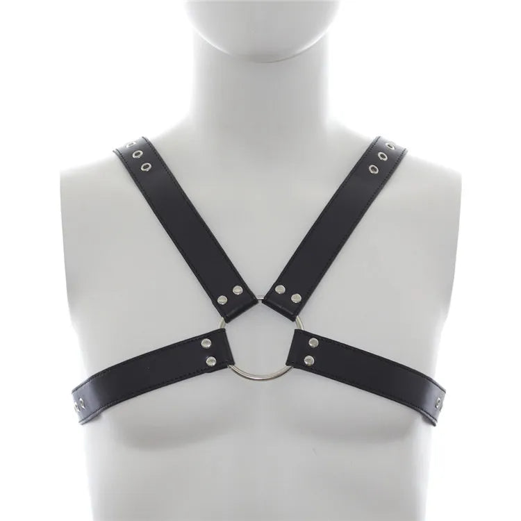 Fetish Men Leather Arm Harness Belt BDSM Gay Body Bondage Sex Lingerie Arm Harness Strap Sexual Gay Clothes for Stage Rave Club