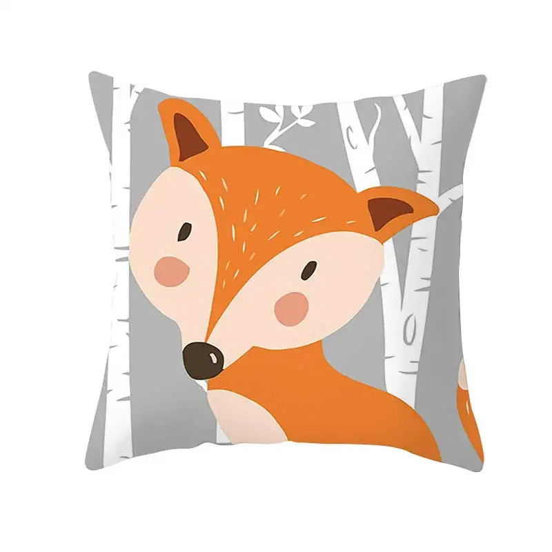 Funny Cute Animal Cushion Cover Cartoon Creative African Tribe Fox Pillow Case For Sofa Home Textile Pillow Covers Pillowcase