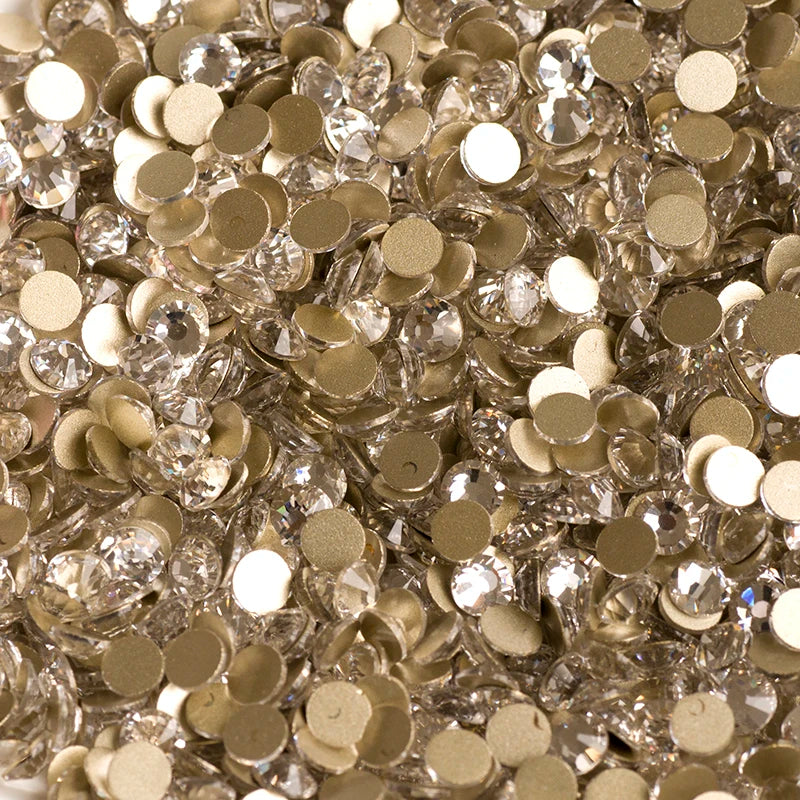 YANRUO 2058NoHF All Color SS16-SS30 Non Hot Fix Sewing Rhinestones Glass Crystal 3D Nail Art Rhinestones For Dress Clothes