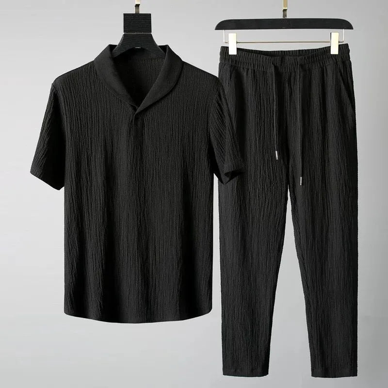 (Shirt+Trousers) 2026 Summer New Arrival Men Fashion Classic Shirt Men Business Casual Shirts Men a Set of Clothes Size M-4XL
