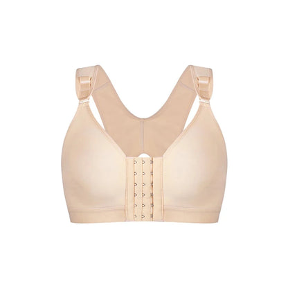 Burvogue Bras Women Seamless Padded Push Up Post-Surgery Bra Front Closure Brassiere Vest Underwear Gather Adjustable Sports Bra