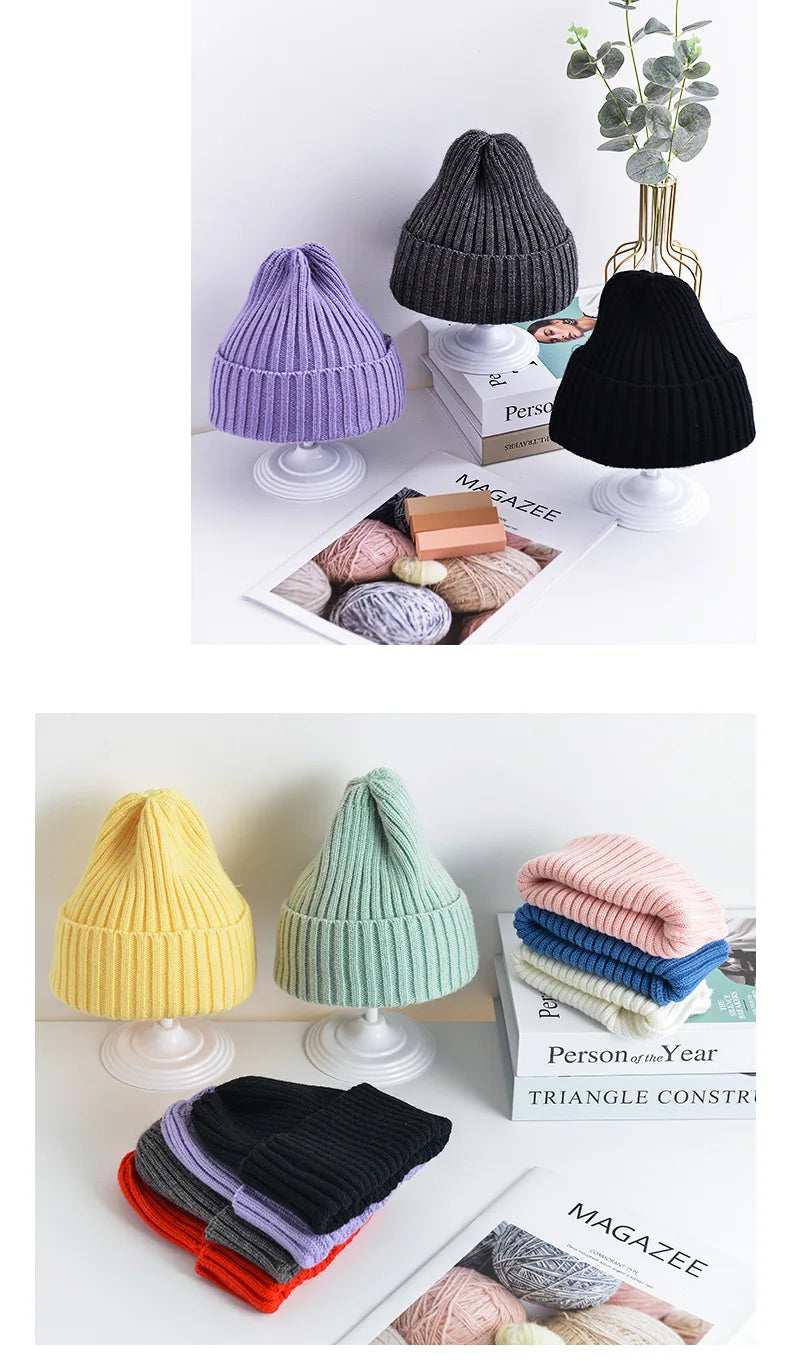 Kids Winter Hats for Newborn Boys Crochet Bonnet Toddler Girl Cap Children Baby Photography Props Boy Accessories Warmer Stuff