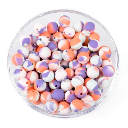 LOFCA 40pcs 12mm Silicone Beads Teething Chew Beads Food Grade Teether Necklace BPA Free Diy Jewelry Baby Teether Toy Pacifier
