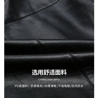 Men Leather Suit Jacket Men Slim Fit blazer Coat Men Fashion Leather jacket Streetwear Casual Blazer Jackets Male Outerwear mens