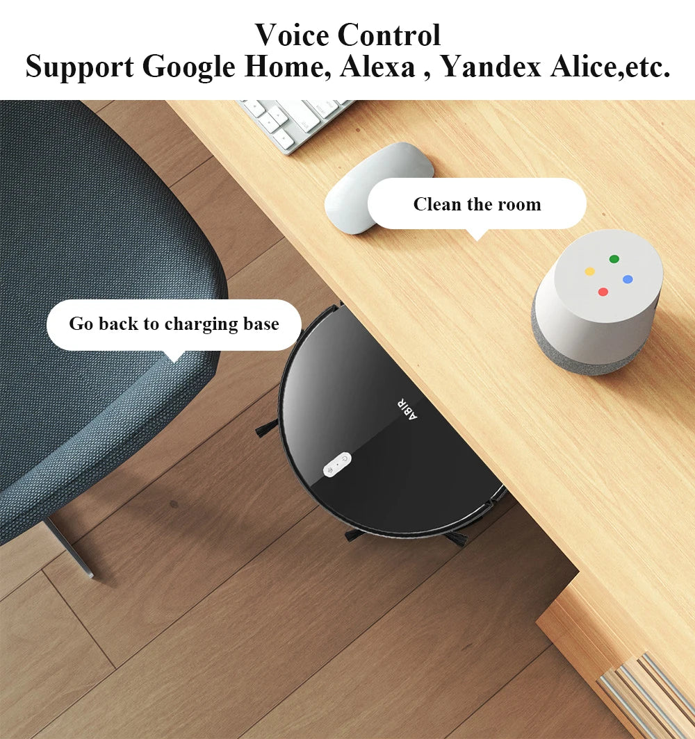 ABIR G20S Robot Vacuum Cleaner,Map Memory,6000Pa Suction,Remote Upgrade, Electric Wet Mop,WIFI APP Smart Floor Washing for Home